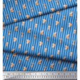 thumbnail image 3 of Soimoi Orange Silk Fabric Tendril & Abstract Print Sewing Fabric Yard 42 Inch Wide, 3 of 5