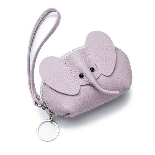 Portefeuille Éléphant Mignon pour Femmes, Portefeuille Compact en Cuir Wa W4 W7J4
