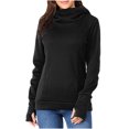 thumbnail image 2 of LSLJS Chandail d'Allaitement pour Femmes, Hauts de Maternité pour l'Allaitement, Chemise Décontractée à Col Montant, Fermeture Éclair Inclinée et Blouse à Manches Longues, 2 of 8