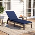 thumbnail image 1 of Costway Chaise Longue de Patio Fauteuil Inclinable avec Dossier Réglable à 3 Positions et Coussin Bleu, 1 of 8