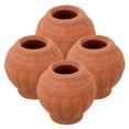 thumbnail image 1 of KAKOWELY 4Pcs Diy Clay Pots Chocolate Ceramic Mini Planter For Plant Lovers, 1 of 8