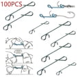 thumbnail image 3 of MYG 100 Pcs Pinces à Pression Pivotantes pour Pêche Rapide en Acier Inoxydable Émerillons à Pression Taille P-TTG, 3 of 7
