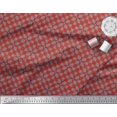 thumbnail image 2 of Soimoi Red Cotton Duck Fabric Square & Triangle Geometric Print Fabric by Yard 56 Inch Wide, 2 of 3
