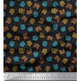 thumbnail image 1 of Soimoi Tissu Poly Georgette Imprimé Corail Océan au Mètre 52 Pouces de Large, 1 of 2