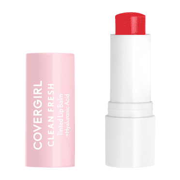 COVERGIRL Clean Fresh Tinted Lip Balm, Formulated with Hyaluronic Acid for 24HR Hydration, 100% Vegan & Cruelty-Free