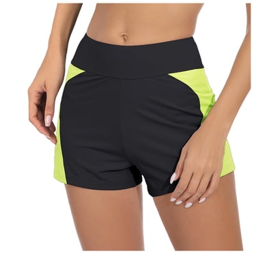 Shorts de Bain Menstruels pour Femmes 3 Pouces, Maillot de Bain Anti-Fuites à Séchage Rapide, Taille Haute, Bas de Maillot, Shorty de Plage