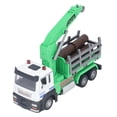 thumbnail image 4 of Logging Truck Toy, Log Tractor Model Alloy Body Ideal Present  For Kids Green, 4 of 8