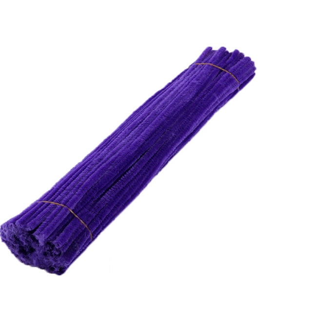 Oleegame 1PC Trashcans For Bedroom 100PC Chenille Stem Solid Color Pipe Cleaners Set for DIY Arts Crafts Decoration Blue