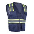 thumbnail image 2 of VENDACE Hi Vis Safety Reflective Mesh Vest for Men ANSI Class 2 High Visibility Vest with 8 Pockets and Zipper(Blue,XS), 2 of 4