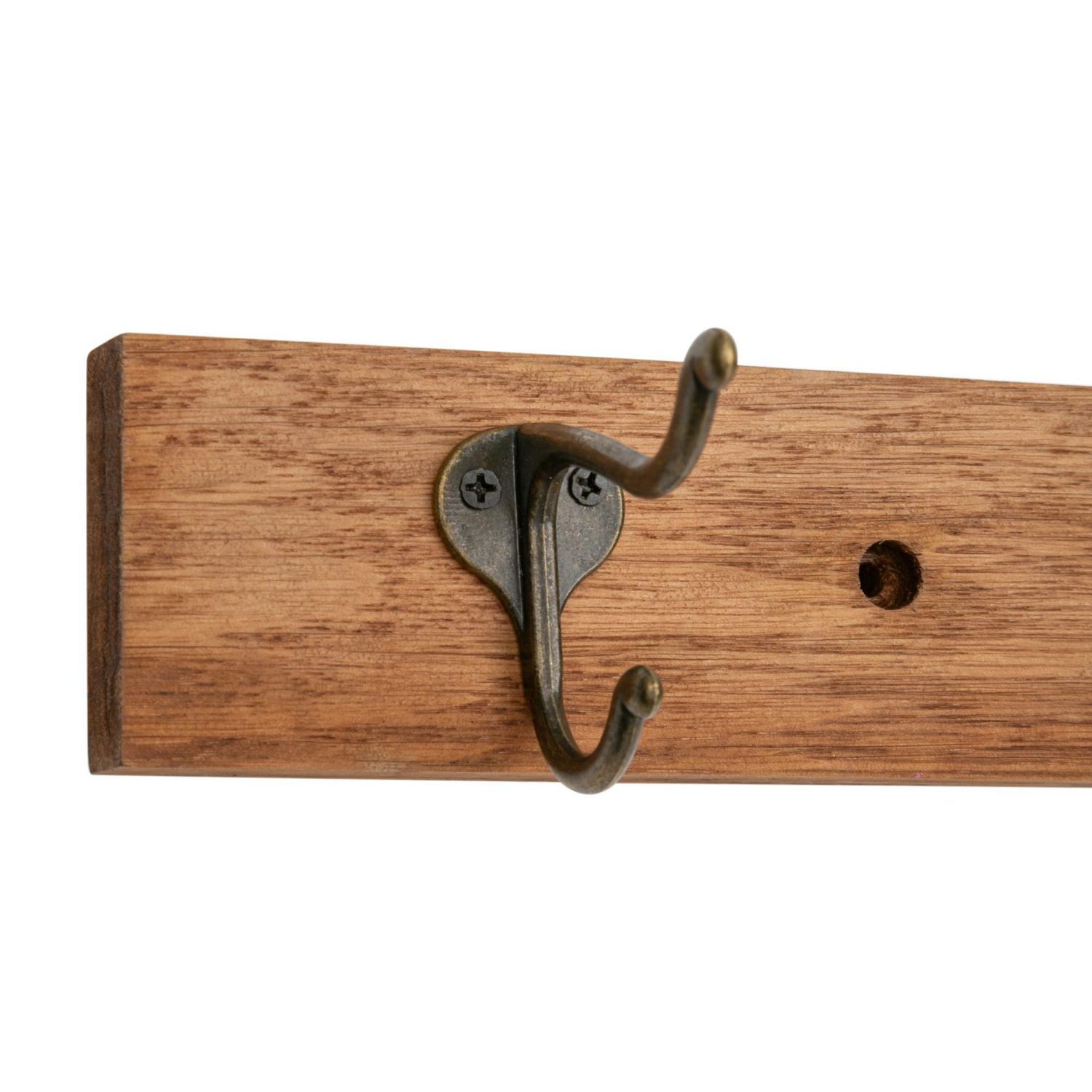 Era Farmhouse 5 Hook Wood Rail, Medium Stain