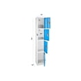 thumbnail image 3 of AdirOffice - Locker - 4 doors - 4 hooks - solid steel - blue (pack of 4), 3 of 4