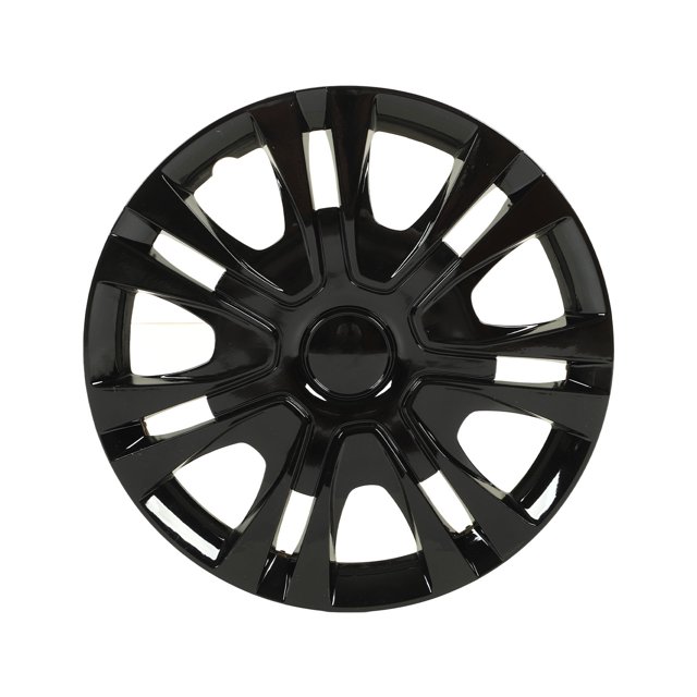 15in Wheel Hubcap, Easy Installation Sporty Black Universal Fit 4PCS Wheel Rim Protector for Cars