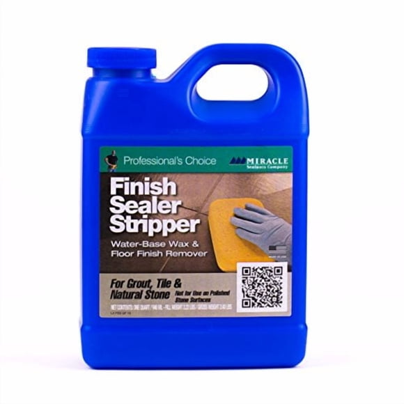 Miracle Sealants Scelleur de Fini, Décapant, Cire et Dissolvant de Fini pour Coulis, Carreaux et Pierre Naturelle, Quart