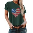 thumbnail image 1 of Birdeem T-Shirt pour Femmes d'Été Décontracté Ample Imprimé Fête de l'Indépendance à Col Rond à Manches Courtes, 1 of 1