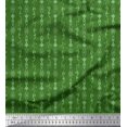 thumbnail image 1 of Soimoi Green Rayon Fabric Tendril & Abstract Print Fabric by the Yard 42 Inch Wide, 1 of 5
