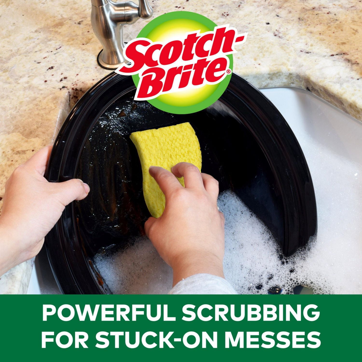 Scotch-Brite® Scrub Dots Éponge à Récurer à Usage Intensif, Lot de 3