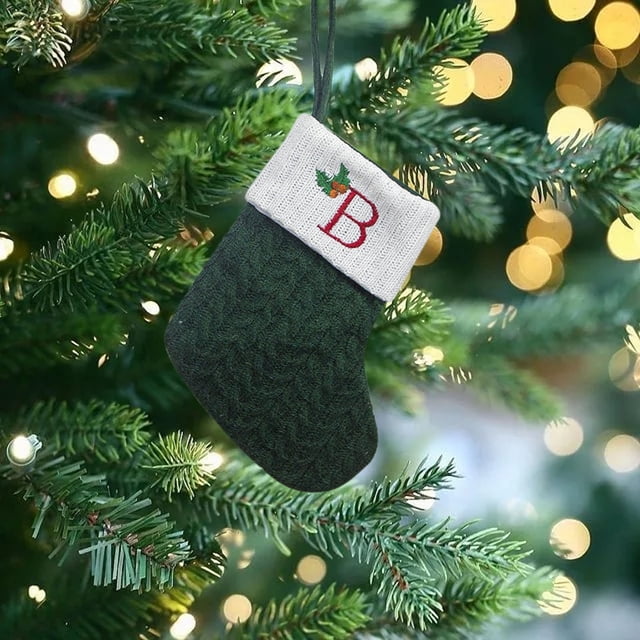 Vaidha Christmas Large Letters Christmas Stockings Cute Striped Christmas Tree Pendant Holiday Decorations