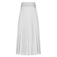 thumbnail image 4 of Jupe Plissée en Satin Uni pour Femmes Grande Jupe Polyvalente, 4 of 6