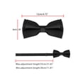 thumbnail image 4 of INSPIRE CHIC Men's Formal Solid Pre-Tied Bow Ties Bowties Adjustable Strap, 4 of 5