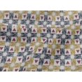 thumbnail image 4 of oneOone Viscose Jersey Fabric Check & Triangle Ikat Decor Fabric Printed BTY 60 Inch Wide, 4 of 5
