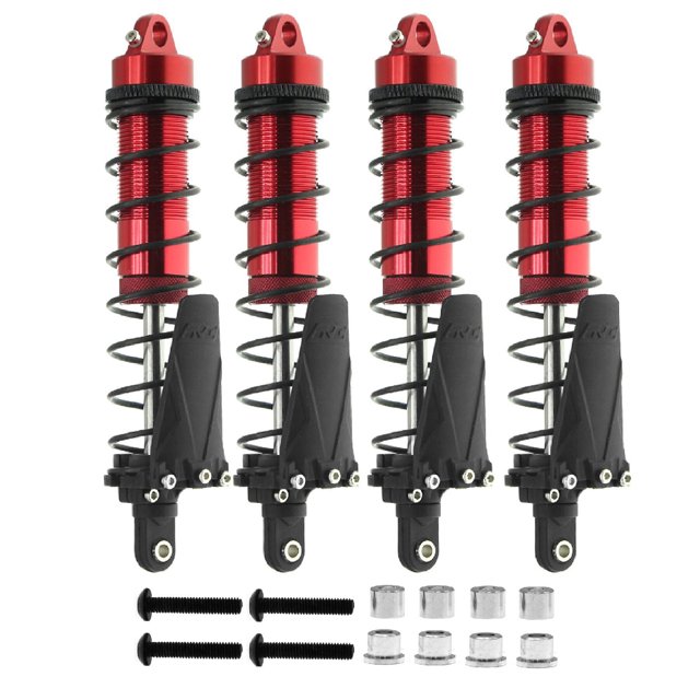 stanreset Aluminum Alloy 1/16 Front Rear Shock Absorber For SLASH Huan 727 Crawler 4pcs RC Car Accessories Replacement Parts Red