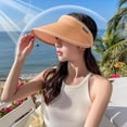 thumbnail image 1 of Sun Hat Sun Protection Sunshade Outdoor Travel Riding Beach Empty Sun Hat , Can Adjustment Fit Visor,With Sweatband, 1 of 8