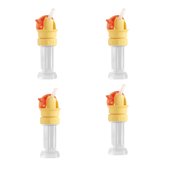 pstuiky Water Bottle Conversion Cover with Straw Leak-Proof Spout Bottle Cap Fit Standard Sized Bottles Portable 4-Pack Reusable for Travel, Gym, Daily Hydration