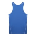 thumbnail image 4 of Ocealan Men's Tank Swimsuit Top Athletic Vest Rash Guard Shirt Solid Color Sleeveless Workout Playwear Blue S, 4 of 7