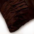 thumbnail image 2 of The HomeCentric Cushion Covers For Couch, Brown Decorative Pillowcase Pack of 2, 16x16 inch (40x40 cm) Satin Zippered Pillow Covers, Solid Color, Ruched, Textured, Throw Pillows - Dreamy Brown, 2 of 3