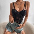 thumbnail image 3 of Body en Dentelle Gainant Body 2 Tasses Réglable Bretelles en Y Lingerie une Pièce, 3 of 6