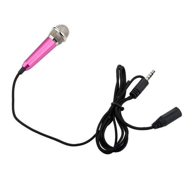 ziyahi 4 Pieces Wired Microphone Portable 3.5mm Mobile Phone Mic Pocket Studio 1 1Set