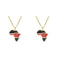 thumbnail image 4 of Maytalsory Collier Léger et Confortable avec Pendentif Africa Map Déclaration Kenya 2Set, 4 of 6