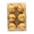 thumbnail image 1 of 6Pcs Christmas Balls Festive Exquisite Decorative Glittery  Tree Letter Color Painted Balls Decor for Christmas, 1 of 8