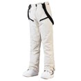 thumbnail image 4 of Tidyack,Insulated Ski Pants, Windproof Snowboard Pants, Waterproof Breathable, Men's Large Size, Dual-Layer Design, For Skiing Snowboarding, High-Performance Outdoors Gear, Durable Nylon Lining,, 4 of 9