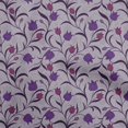 thumbnail image 1 of oneOone Popeline de Coton Violette Tissu Floral Rétro Matière de Robe Tissu Imprimé Tissu au Mètre 56 Pouces de Large, 1 of 5