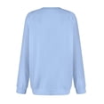 thumbnail image 5 of Chandails en Molleton Col en V pour Femmes Manches Longues Décontractées Tops Chandail Oversize, 5 of 5