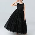 thumbnail image 5 of LOVZFMLL Jupe Princesse à Nœud pour Filles, Été, Manches Courtes, Volants, Dentelle, Col Rond, Broderie, en Maille, 5 of 5