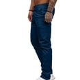 thumbnail image 4 of LOVZFMLL Men's Pants Fashion Men's Casual Button Open Straight Solid Color Trousers Pants, 4 of 5