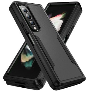 Mantto pour Samsung Galaxy Z Pli 4 2022 Housse de téléphone, Hybrid Premium Protection Étui de téléphone anti-rayure testée par la goutte PC ProtectiveCover Coque noire