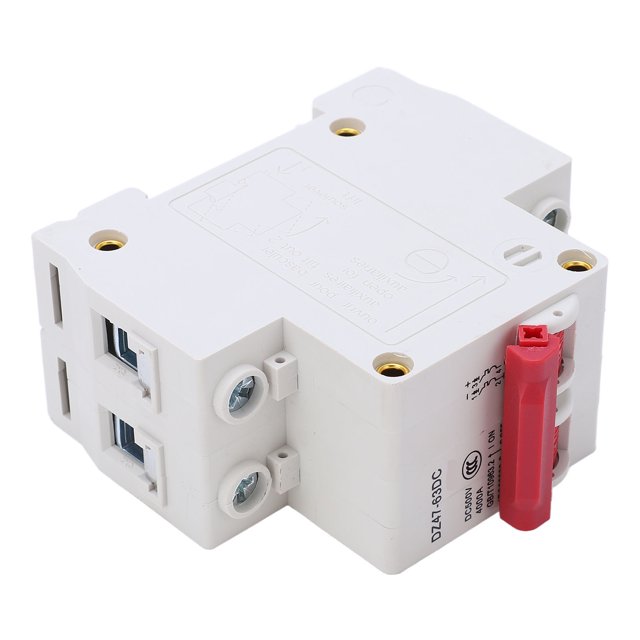 Disjoncteur 2P, Opération Sécurisée Taille Compacte Facile à Installer Protection de Circuit Résistante à l'Usure Interrupteur à Air DC 500V pour Équipements Électriques 32A