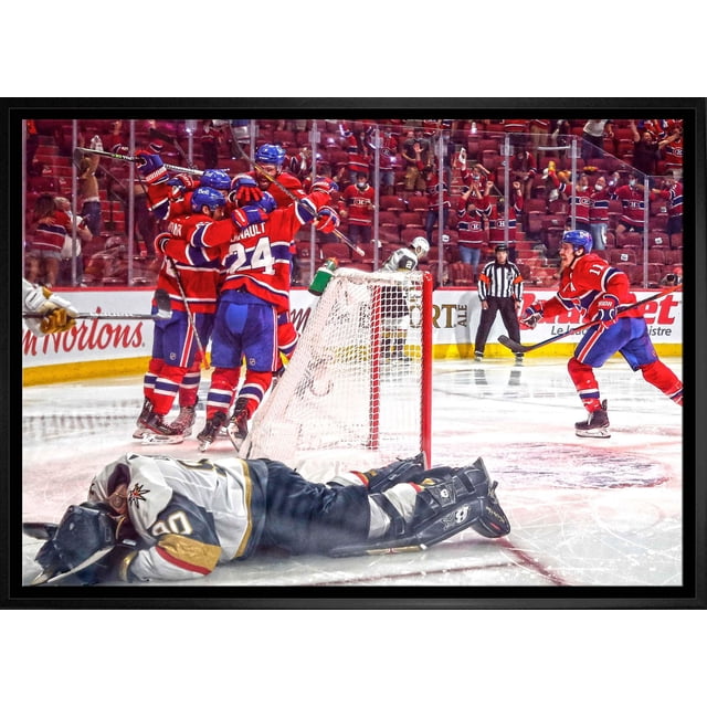 Frameworth Montreal Canadiens 20x29 Toile Encadrée GWG