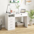 thumbnail image 2 of Vinsetto Bureau d'Ordinateur avec Tiroir Verrouillable et Compartiment Ouvert, Blanc, 2 of 10
