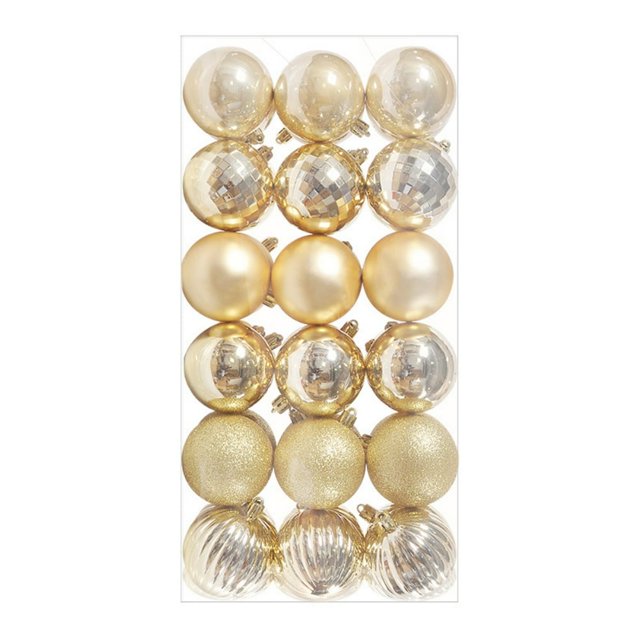 Christmas Ornaments 36-Pack Christmas Ball Ornaments With Strings Shatterproof Plastic Christmas Bulbs Hanging Decorations For Tree Holiday Wedding Party