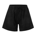 thumbnail image 3 of Cameland Womens Shorts Comfy Drawstring Elastic Waist Shorts Summer Casual Loose Solid Mid Rise Sports Short Pants with Pockets on, 3 of 4