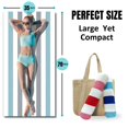 thumbnail image 3 of Popular Home Essentials, Cotton Oversized Beach Towel Large 70 X 35 Inch Pool Towel Rose Red Striped Swimming Cabana Towel Water Absorbent Quick Drying Towel Swimming Towel, 3 of 9