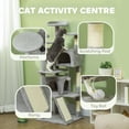 thumbnail image 4 of PawHut 54" Cat Tree Tower with Scratching Posts, Cat Condos, Light Grey, 4 of 10