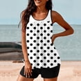 thumbnail image 2 of UPPADA 2 Piece Full Coverage Swimsuits for Women Floral Athleti Crewneck Bathing Suits High Waisted Tummy Control Modest Swimwear Comfy Tankini Top with Shorts Swimsuits for Women Over 50 White,L, 2 of 7