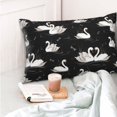 thumbnail image 4 of Easygdp Cygne et Libellules pour Taie d'Oreiller Douce, Parfait pour Dormir (Noyau d'Oreiller Non Inclus)-14"x20 Pouces, 4 of 6