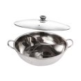thumbnail image 1 of Shangren Shabu Shabu Divider Hot Pot Tabletop Three Meal Pot for Camping Home Kitchen 33.2cm, 1 of 7