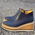 thumbnail image 4 of Penkiiy Espadrilles à Enfiler pour Femmes à Tige Haute à Talon Compensé, Plateforme à Talon Caché, Bottines Compensées à la Cheville 40 Bleu, 4 of 4